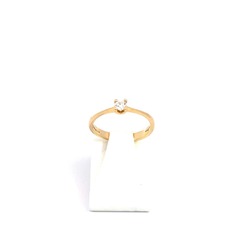 Gele solitaire ring